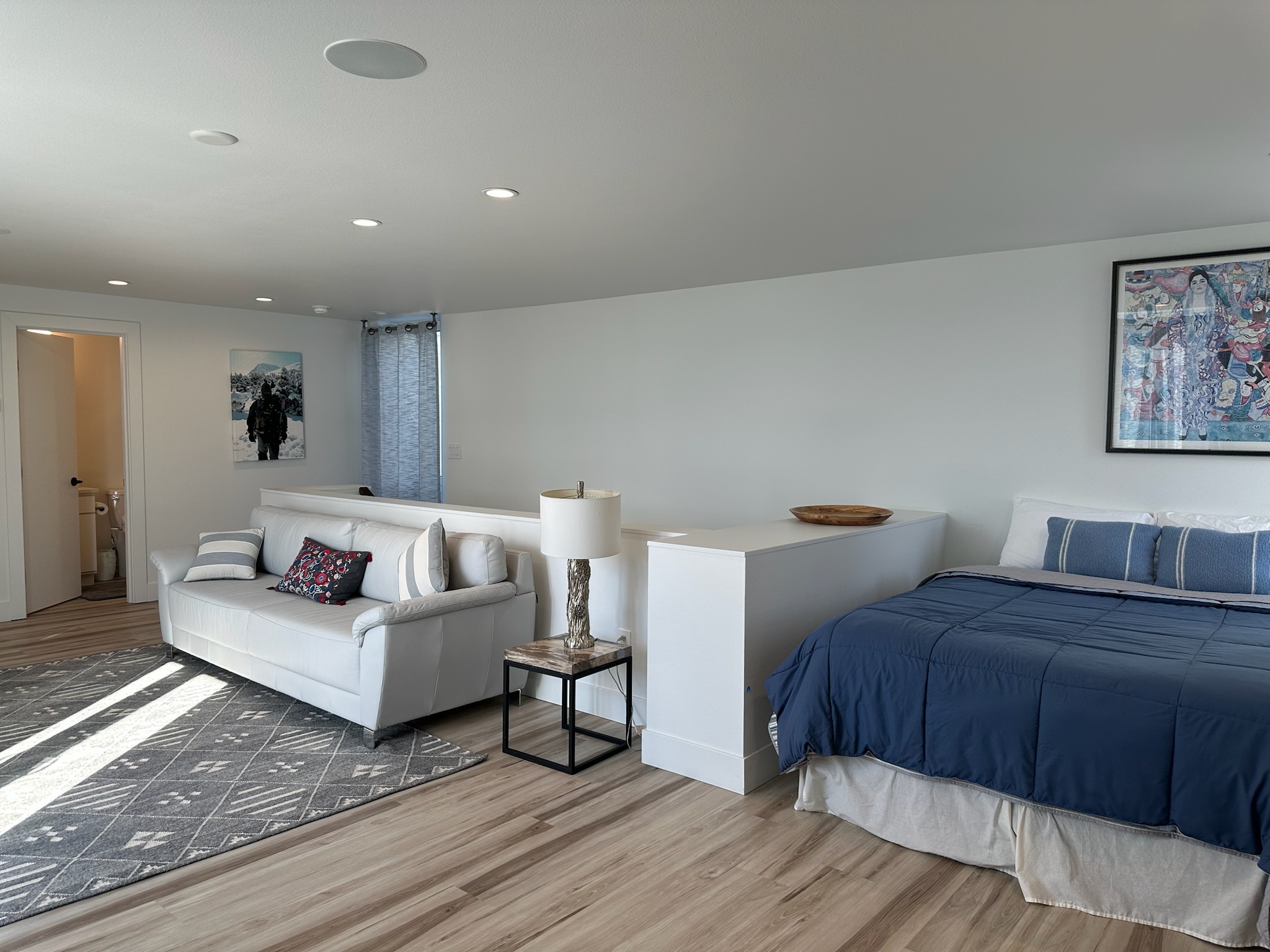 Top floor loft bedroom with open layout and mountain views, Villa at Bootleggers Landing